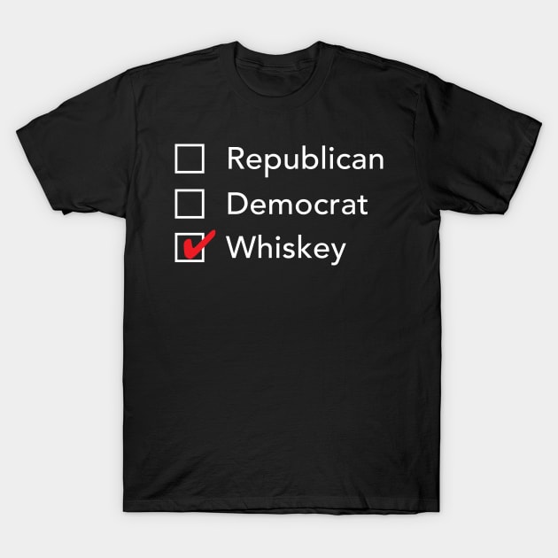 Republican Democrat Whiskey T-Shirt by zubiacreative